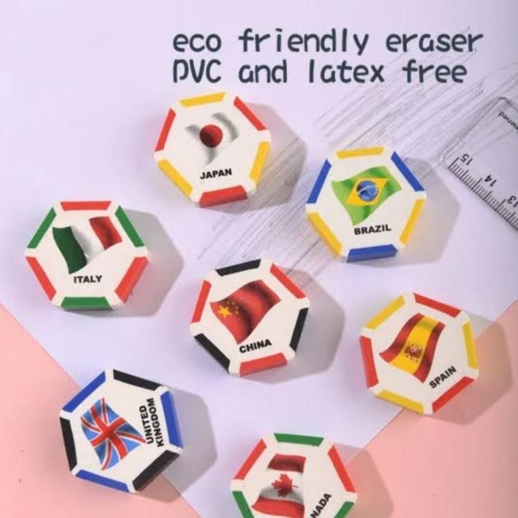 

RTY Penghapus Pensil Bendera Negara Per box isi 48 pcs TERLARIS