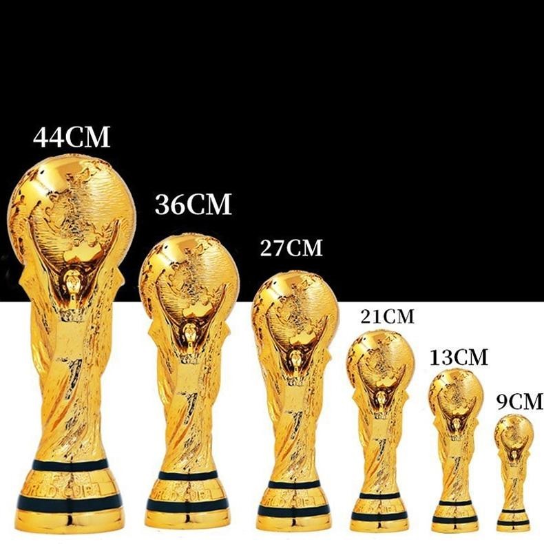 CR - 21cm/27cm/37cm Replika Piala Dunia Bahan Resin Piala Sepak Bola Kualitas Tinggi Trofi Piala Dun