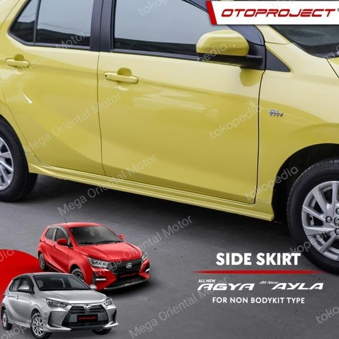 Tersedia Side Skirt Body Kit Samping Black All New Agya / Ayla 2023 Otoproject