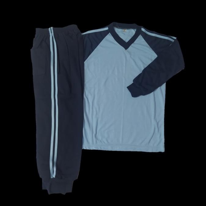 setelan baju olahraga anak sekolah TK/SD/SMP Biru LAJ