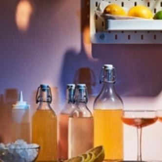 Botol minum Kaca 1 liter Food Storage Kedap Udara