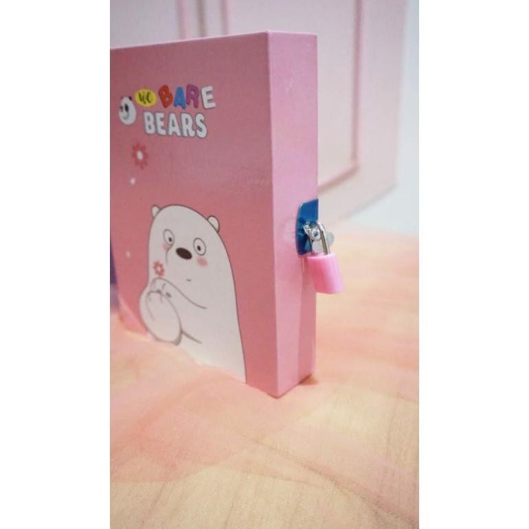 

DIARY GEMBOK WE BARE BEARS NOTEBOOK GRIZZLY ICE BEAR PAN PAN BUKU HARIAN SIAP KIRIM