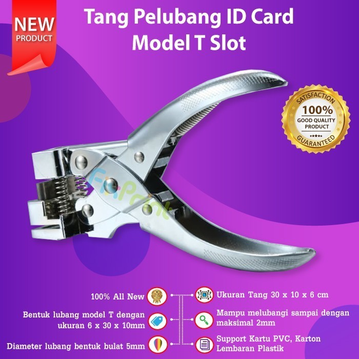 

Terlaris Tang ID Card Puncher T-Shape Pelubang PVC Model T Punch Hole Pembolong SALE