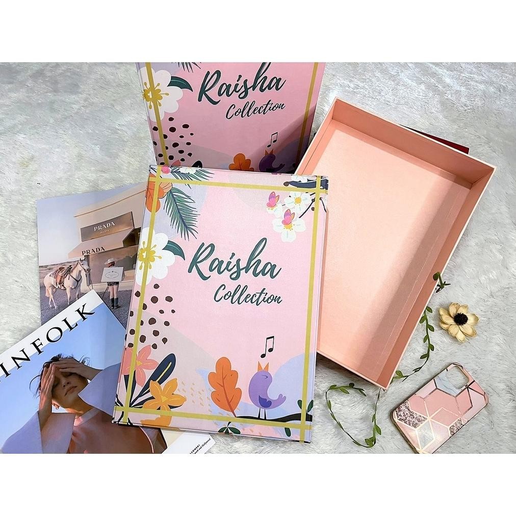 RC BOX PACKAGING HANDUK SPREI SAJADAH HAMPERS/KOTAK KADO NIKAHAN/KARDUS MOTIF PRINTING FULL COLOUR O