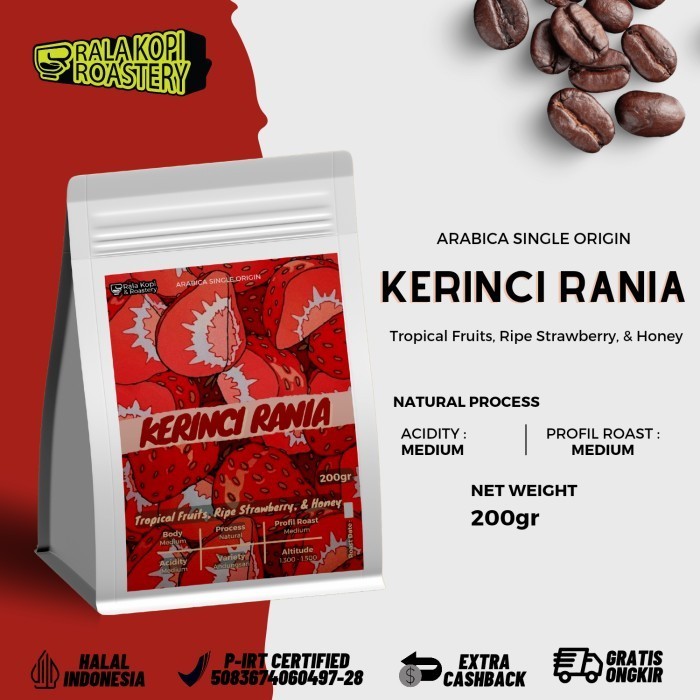 

Ready Kopi Arabika Kerinci Natural Biji Kopi Single Origin Arabica 200gr