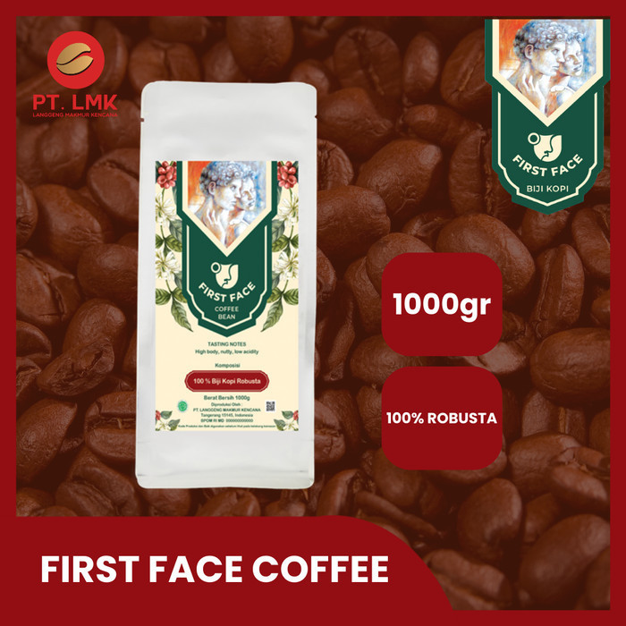 

Ready First Face Coffee 100% Robusta Mix Blend Biji Kopi 1 Kg