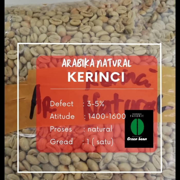 

Ready green bean / biji kopi - 1kg - ARABIKA NATURAL KERINCI