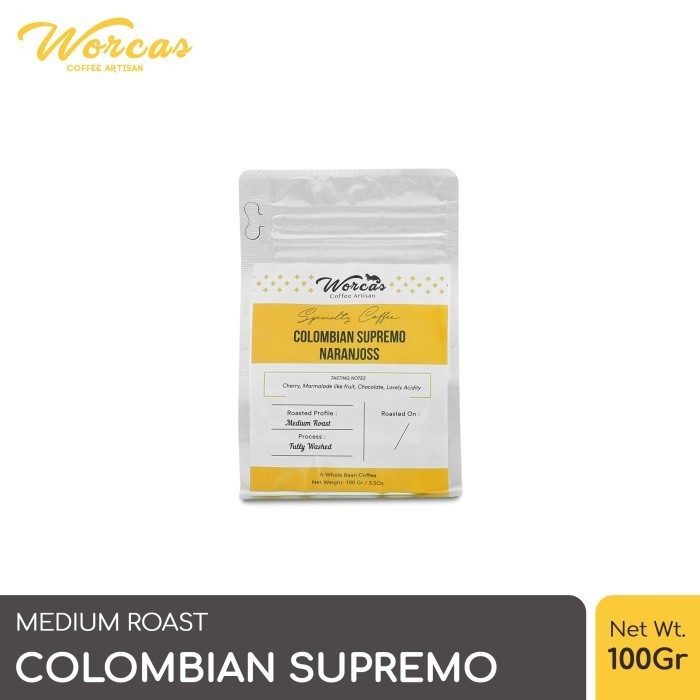 

Ready WORCAS Arabica Colombia Supremo 100gr - Medium Roasted Coffee