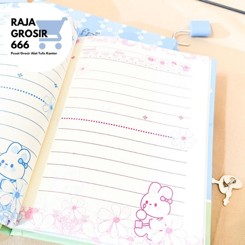 

BUKU GEMBOK A6 SANRIO DIARY PADLOCK BUKU LUCU SOUVERNIR TERMURAH BAGUS LUCU IMUT KEKINIAN SIAP KIRIM
