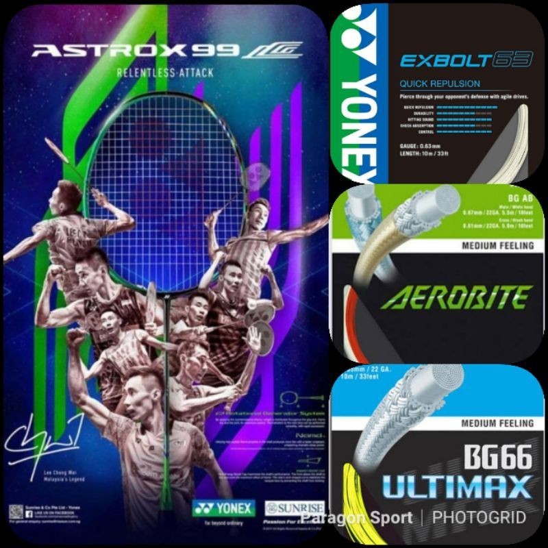 Raket Yonex Astrox 99 LCW /  Limited Edition FULL SET ORIGINAL 100% MADE IN JAPAN ( LEE CHONG WEI )