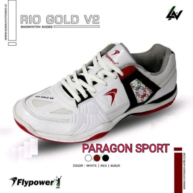 Sepatu Badminton Flypower Rio Gold V2