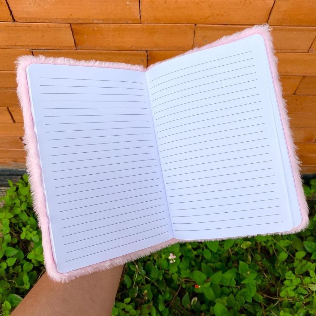 

QIG-1722 Notebook Bulu Diary Unicorn Bulu Fur Squishy Buku Tulis Anak Kuda Pony Premium