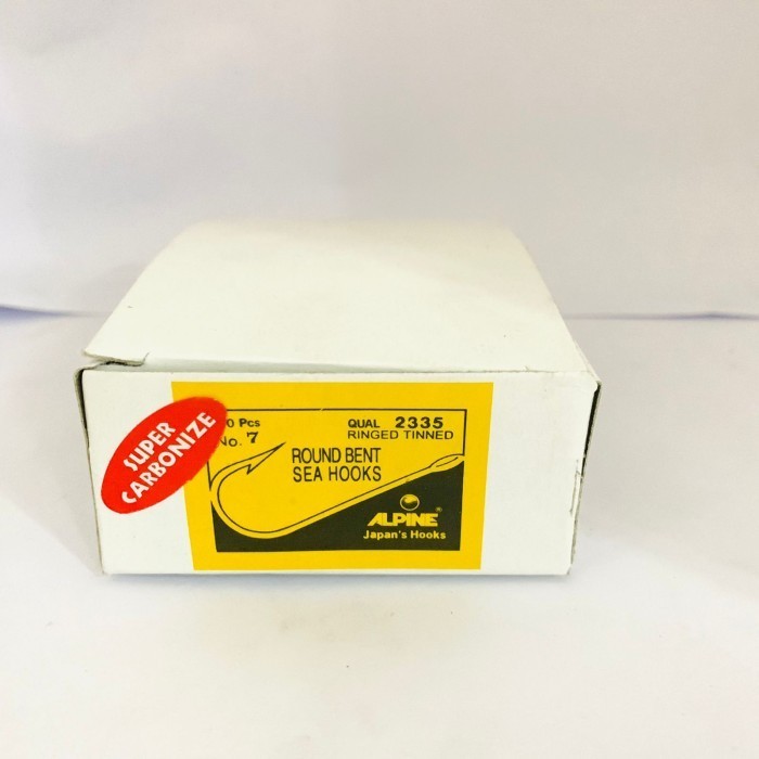 Mata Kail Pancing Hook Alpine 2335 No.7 (1 Ktk Isi 100Pcs)