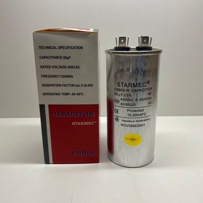 Kapasitor Ac 50Uf Capacitor Ac 50 Uf 450Vac Starmec