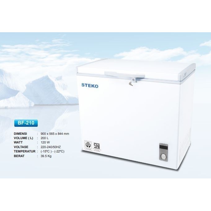 Steko Freezer Box Chest Freezer Box Bf-210 200Liter