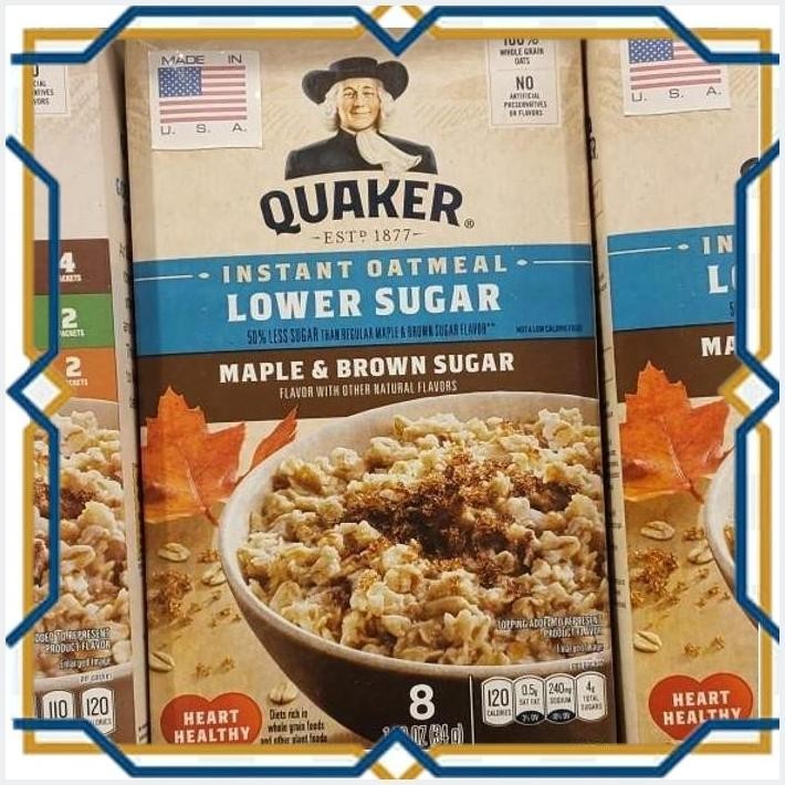 

[GDS] QUAKER INSTANT OATMEAL LOWER SUGAR MAPLE & BROWN SUGAR 272 GR