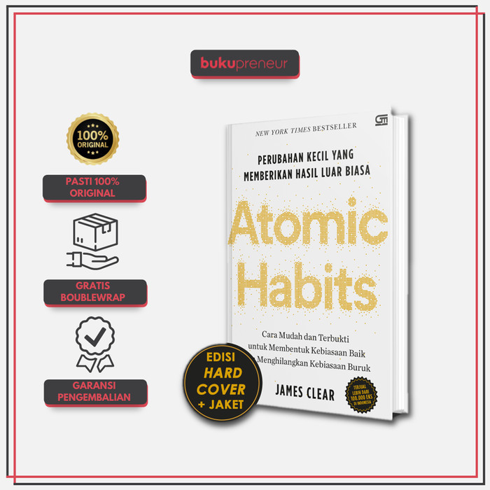 Ready Atomic Habits - James Clear HARDCOVER Bahasa Indonesia