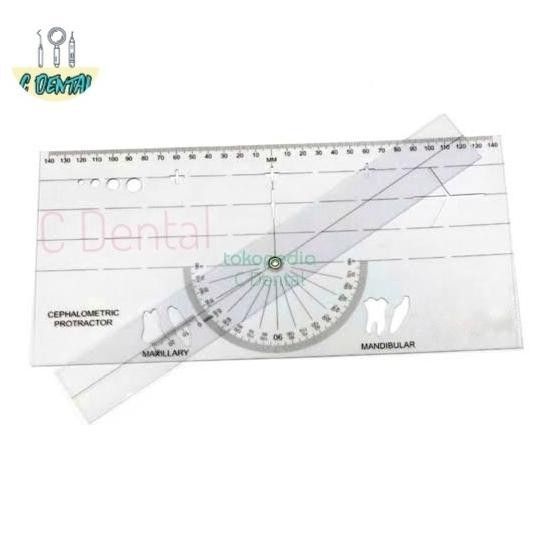 

TYU Dental Orthodontic Cephalometric Ruler Protractor Penggaris Busur Tracing Rontgen Sefalometrik TERLARIS