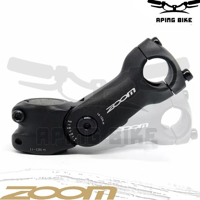 Stem Zoom 25.4 mm Alloy Adjustable Stemhead Sepeda MTB Roadbike BMX