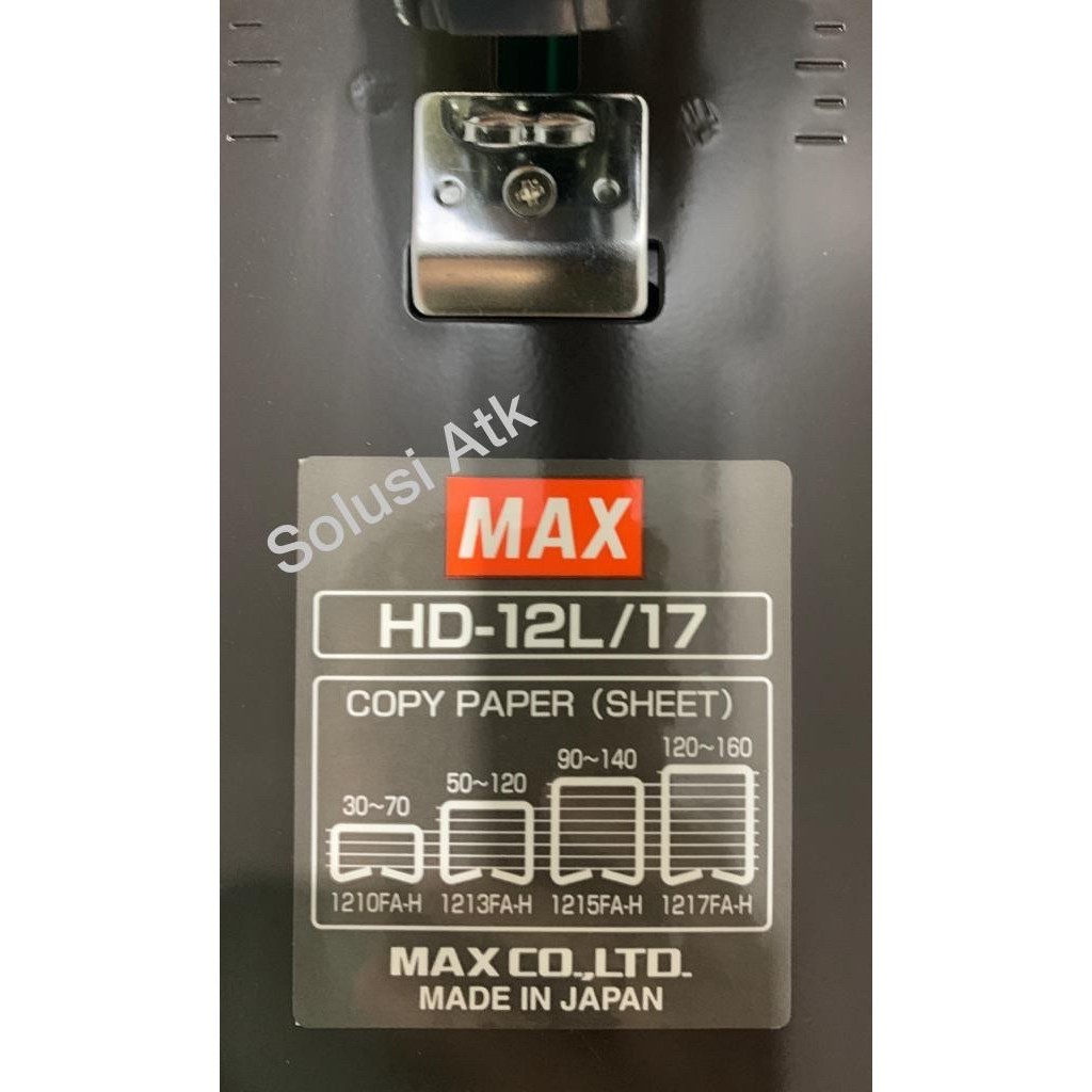 

MAX Stapler HD-12L/17 . Max 12L17. Stapler Jilid Ori Max HD-12L/17 K01