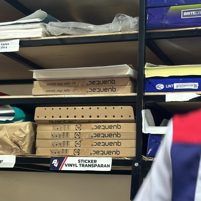 

Sticker Vinyl Transparan quantac K01