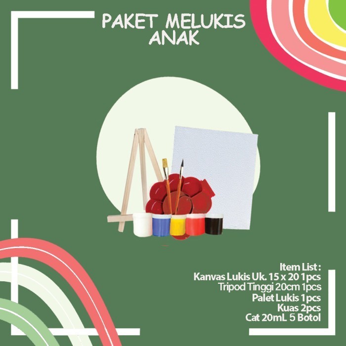 

Paket Melukis Anak Komplit Ukuran 15 x 20 + Tripod Berkualitas K01
