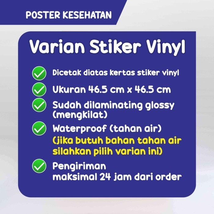 

Poster Kesehatan, 2021 Poster Etika Batuk dan Bersin, Poster Laminasi K01