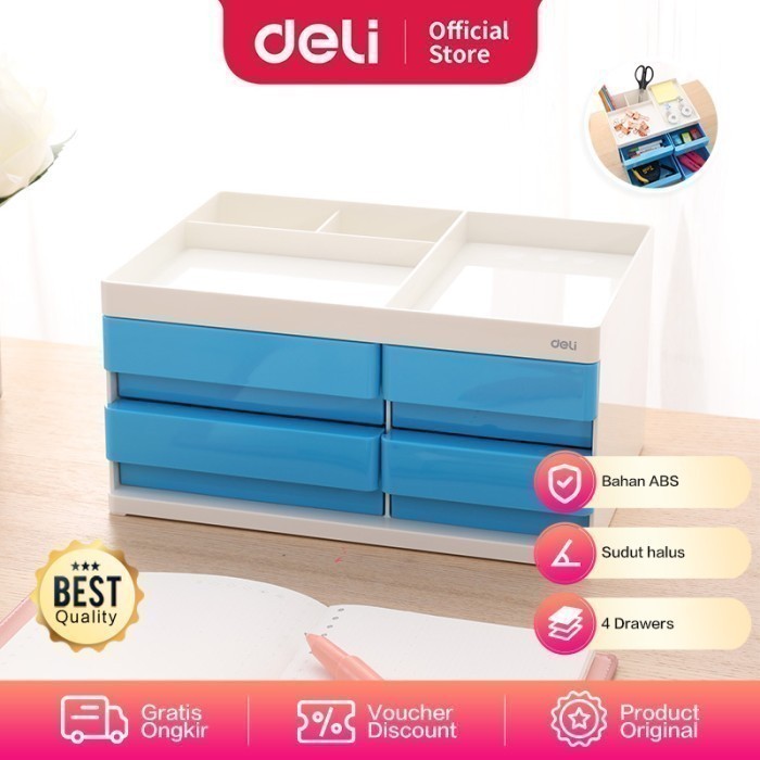 

DELI DESK ORGANIZER ORGANISER PLASTIK 4 LACI EZ250X0