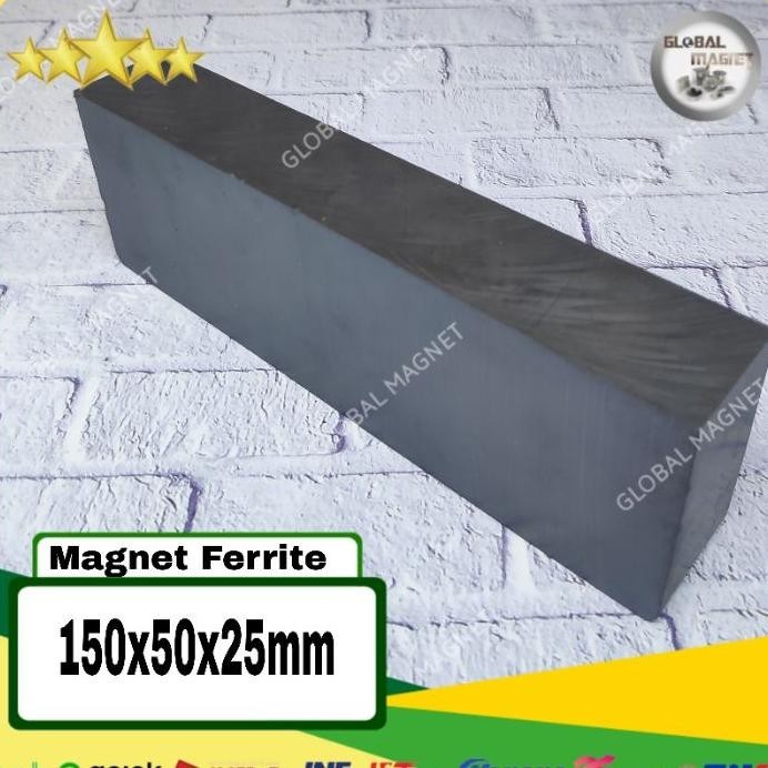 Magnet Balok Ferrite / Magnet Ferrite Hitam 150X50X25Mm