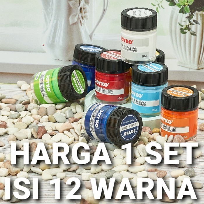 

Ready Joyko TITI Acrylic Colour SET / Cat Akrilik 12 Warna Joyko ACC-10ML-12