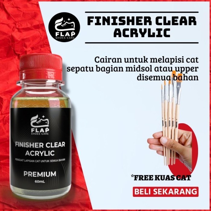 

Ready NEW Finisher Clear Cat Acrylic Sepatu Vernis Cat Sepatu Pernis Cat