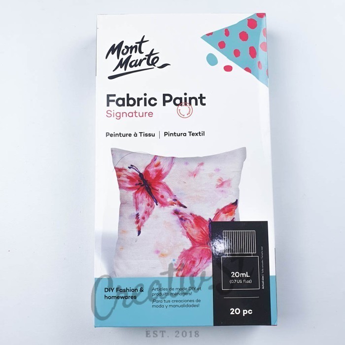 

Ready Mont Marte Signature Fabric Paint 20 Color SET Cat Kain 20 Ml PMHS0077