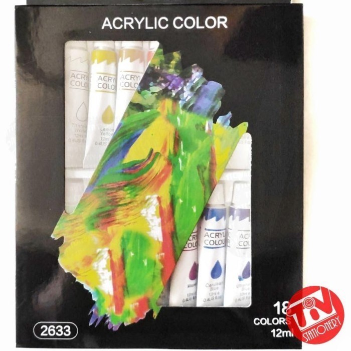 

Ready SET 18 COLOR BAZIC ACRYLIC PAINT CAT AKRILIK