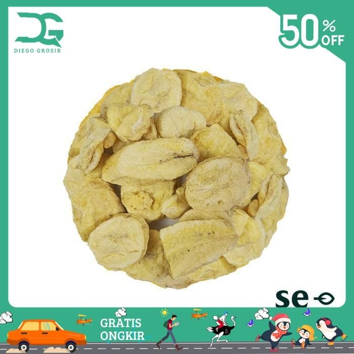 

FREEZE DRIED BANANA FRUIT SLICE / BUAH PISANG KERING DIJAMIN GRATIS ONGKIR