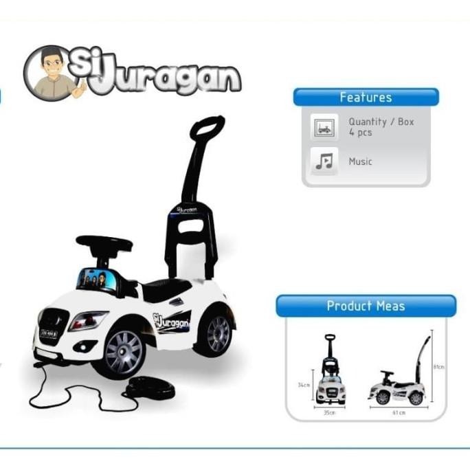 mainan anak ride on mobil dorong si juragan / yotta toys
