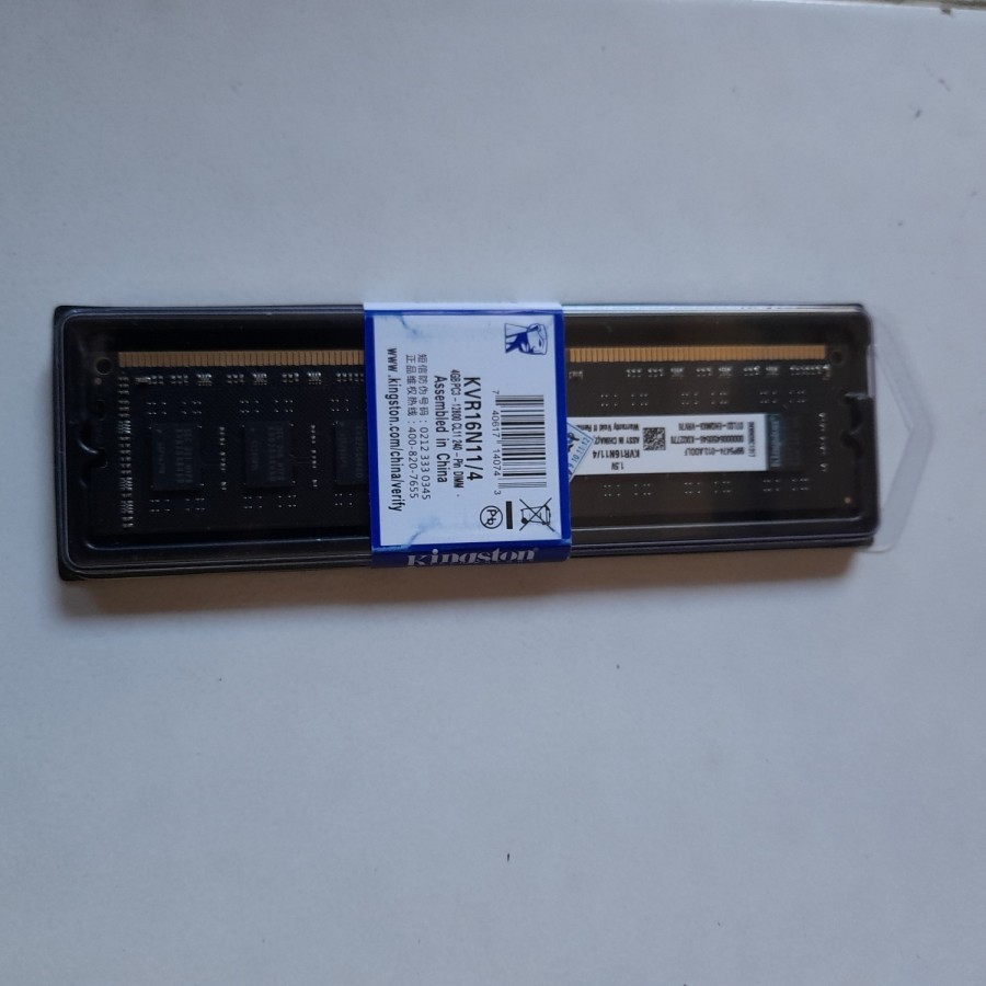 Ram kingston ddr3 4gb pc12800 ram pc - Hitam