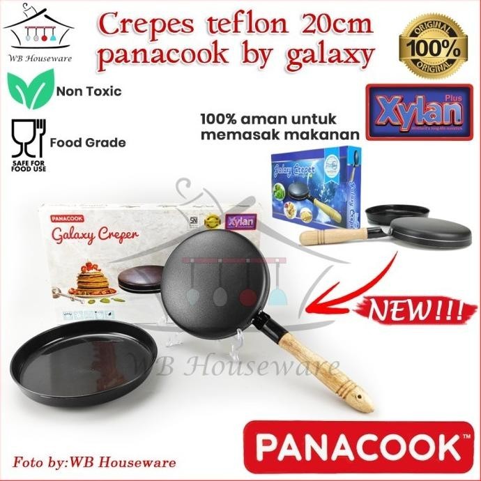 PROMO PTR cetakan kue dadar, lumpia, crepes pan teflon 20cm GALAXY
