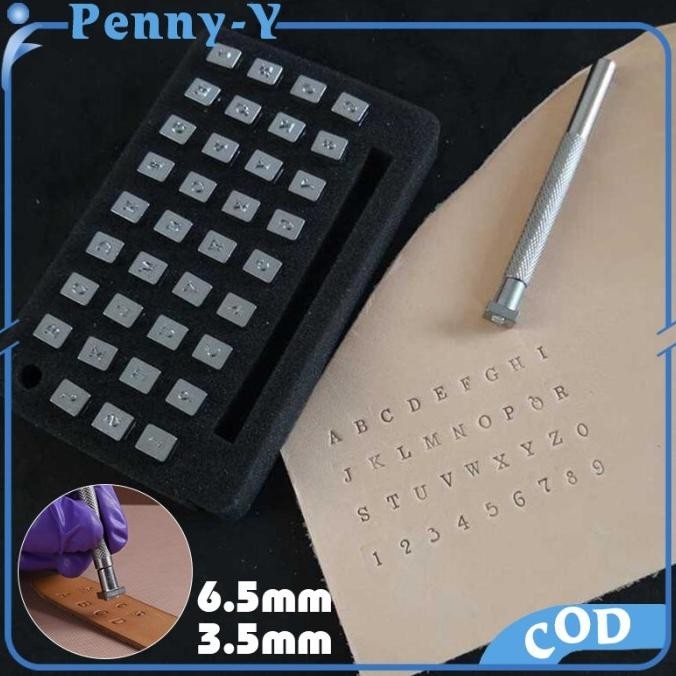 

36Pcs Alphabet Stamp Set Stempel Punch Huruf Alfabet Angka Untuk Kuli Kekinian