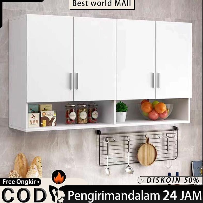 Rak Gantung Dapur Kitchen Set Atas 4 Pintu Lemari Kabinet Dapur Cubic Kitchen Set Minimalis Rak bumb