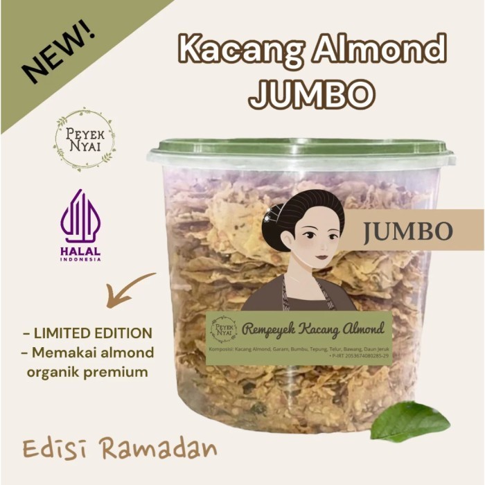 

Rempeyek Peyek Nyai Kacang Almond (Jumbo)