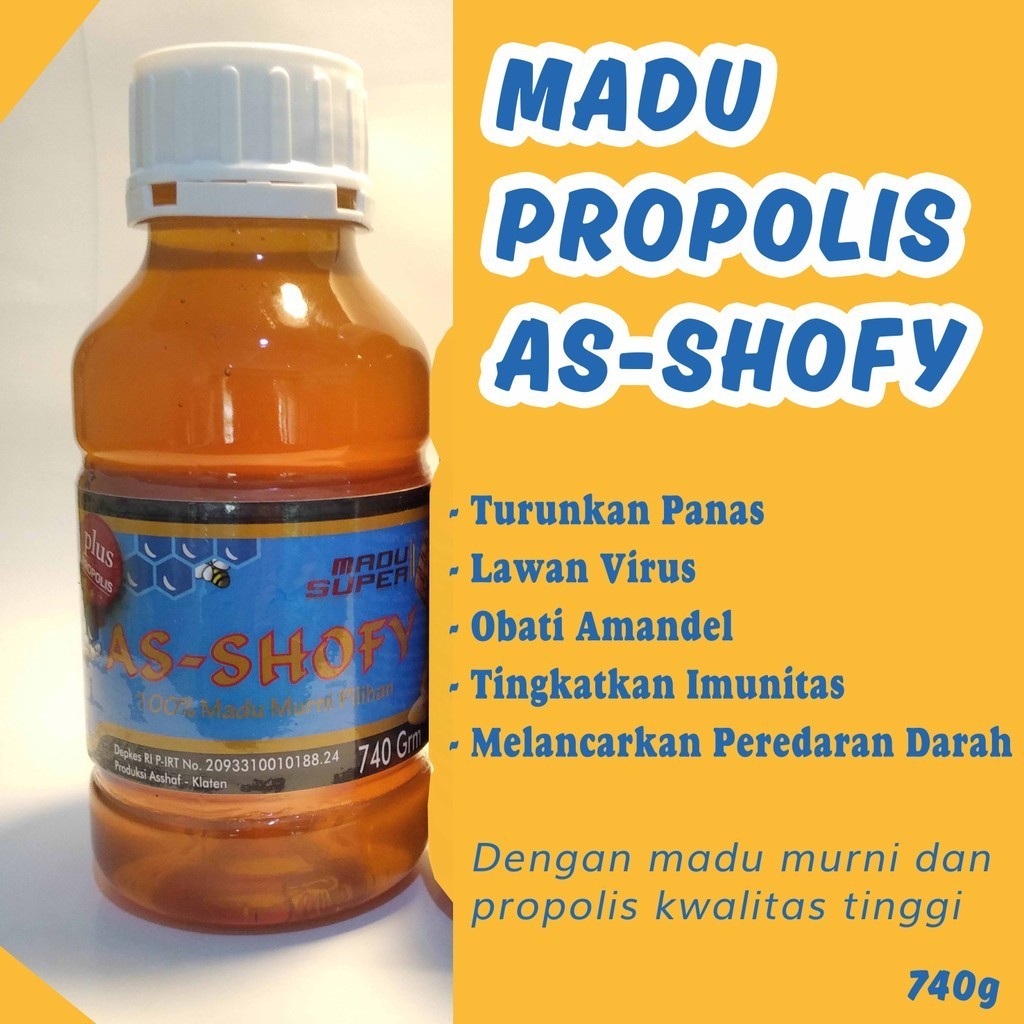 

Madu Propolis Super As-Shofy Original Kesehatan Infeksi Asma Amandel Anak Remaja Orangtua