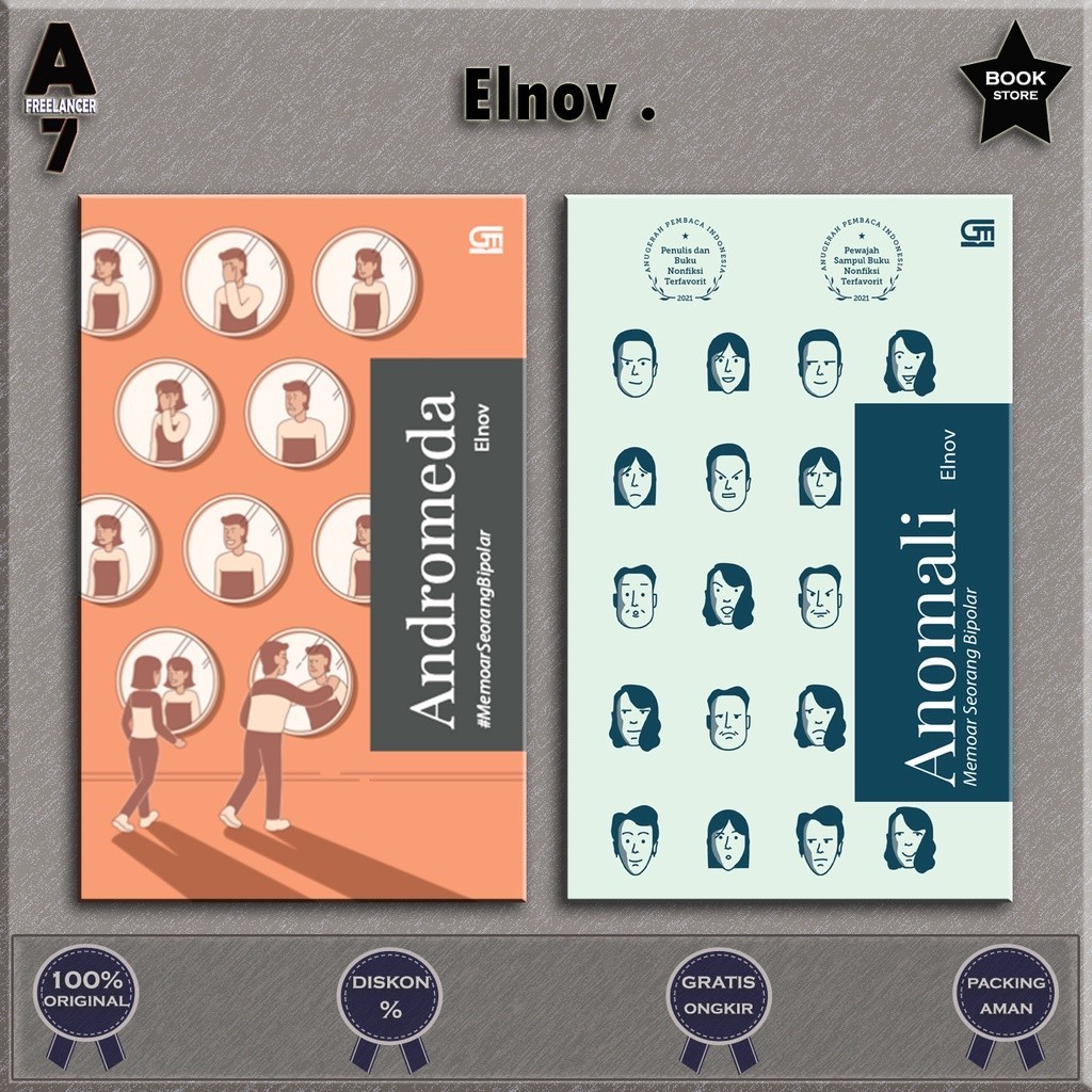 Buku Anomali: Memoar Seorang Bipolar & Andromeda - Elnov .