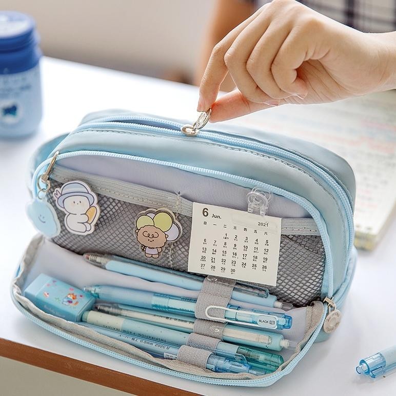 

Original CodBesar Jumbo Pencil Cases Large Capacity Pencil Bag Pouch Holder Box For Girls Office Student Stationery Organizer School Supplies Tempat Kosmetik Bag Ad-56
