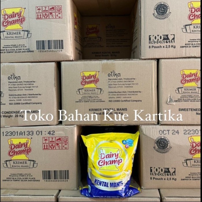 

Dairy Champ Susu Kental Manis 2,5kg (isi 8) DUS - INSTANT & SAMEDAY K02