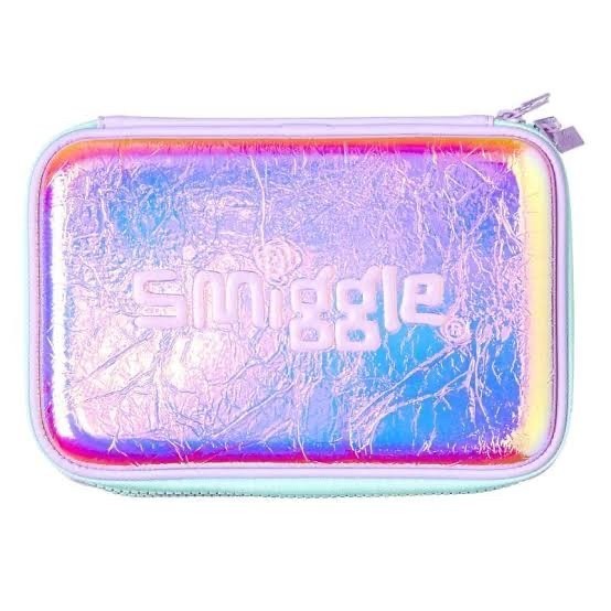 

SMIGGLE TWINZIP PENCIL CASE HARDTOP METALIC DOUBLE ZIPPER KOTAK PENSIL