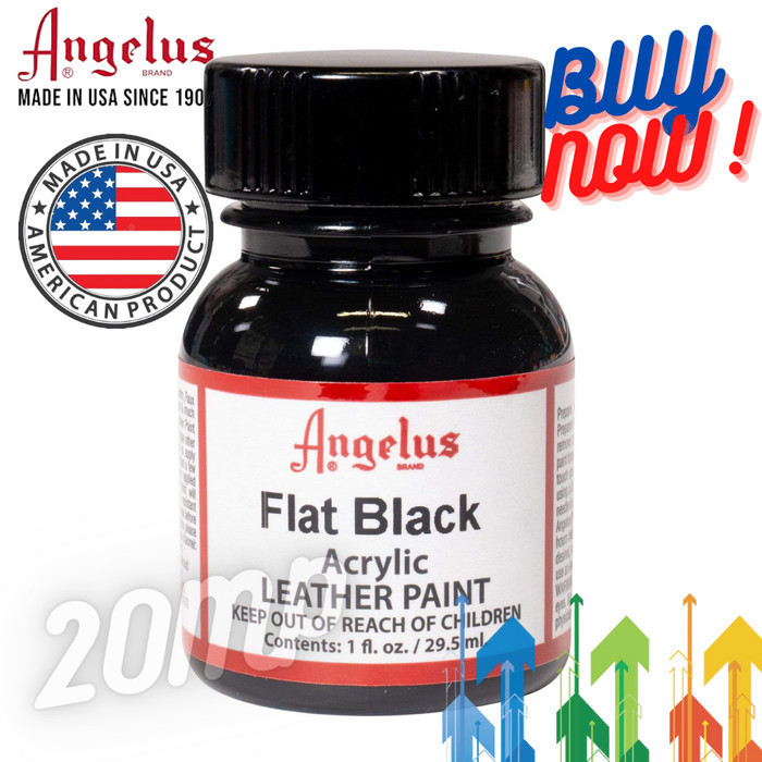 

ANGELUS FLAT BLACK ACRYLIC LEATHER PAINT CAT BAHAN KULIT 1 OZ 29ML USA