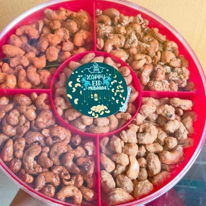 

Kacang Mede Toples Sekat 5 Rasa Kacang Mete 1 dus isi 6