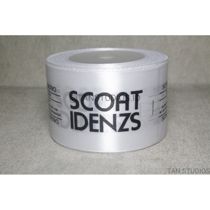 Ataritagrosir Satuan Label Pita Satin Grosgrain Custom Nama Logo Brand ...