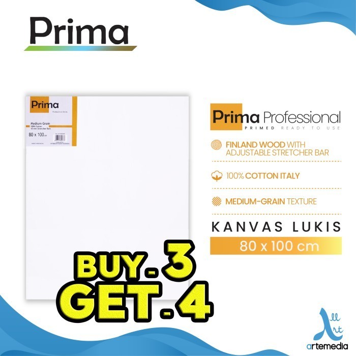 

KANVAS LUKIS PRIMA PROFESSIONAL 80X100CM COTTON CANVAS