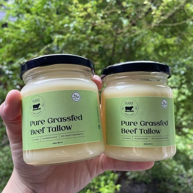 

READY STOCK PURE GRASSFED BEEF TALLOW JAR NETT 180 ML !!!!!